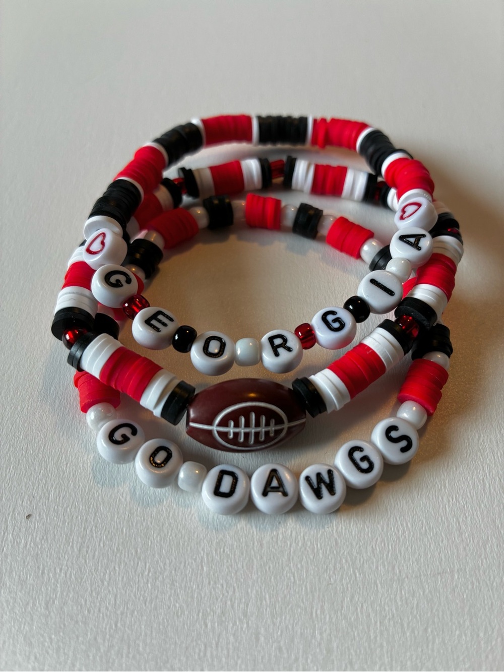 Georgia Go Dawgs Beaded Stretch Bracelet Set